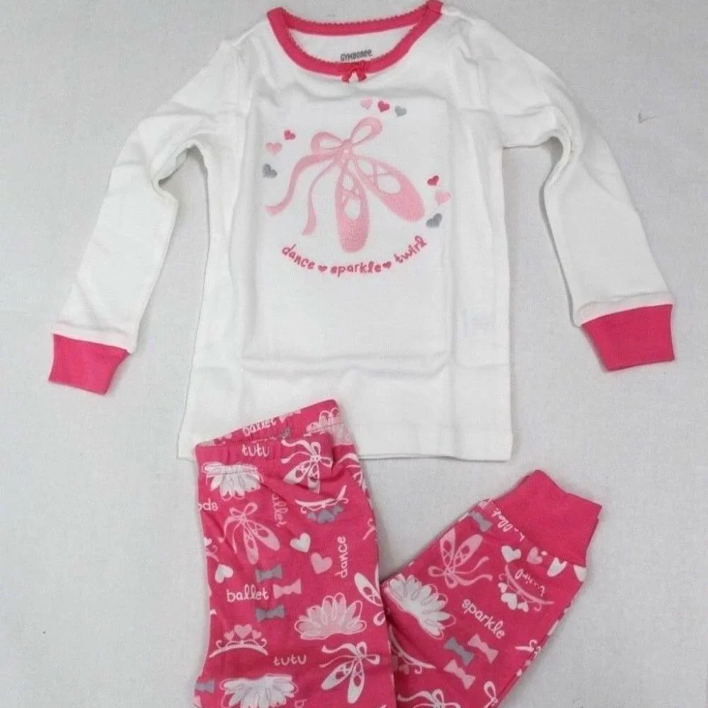 Gymboree Ballet Slipper 2-Pc Gymmies Pajama Set